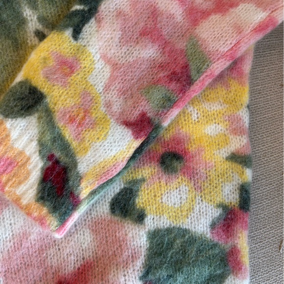 BEST Sezane Clarissa Jumper - London Bouquet Sweater Floral French Knit Causal - Picture 8 of 10